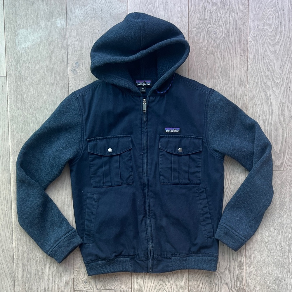 Patagonia Organic Cotton Better Sweater Hybrid Hoody Jacket Men’s XXS Navy Blue